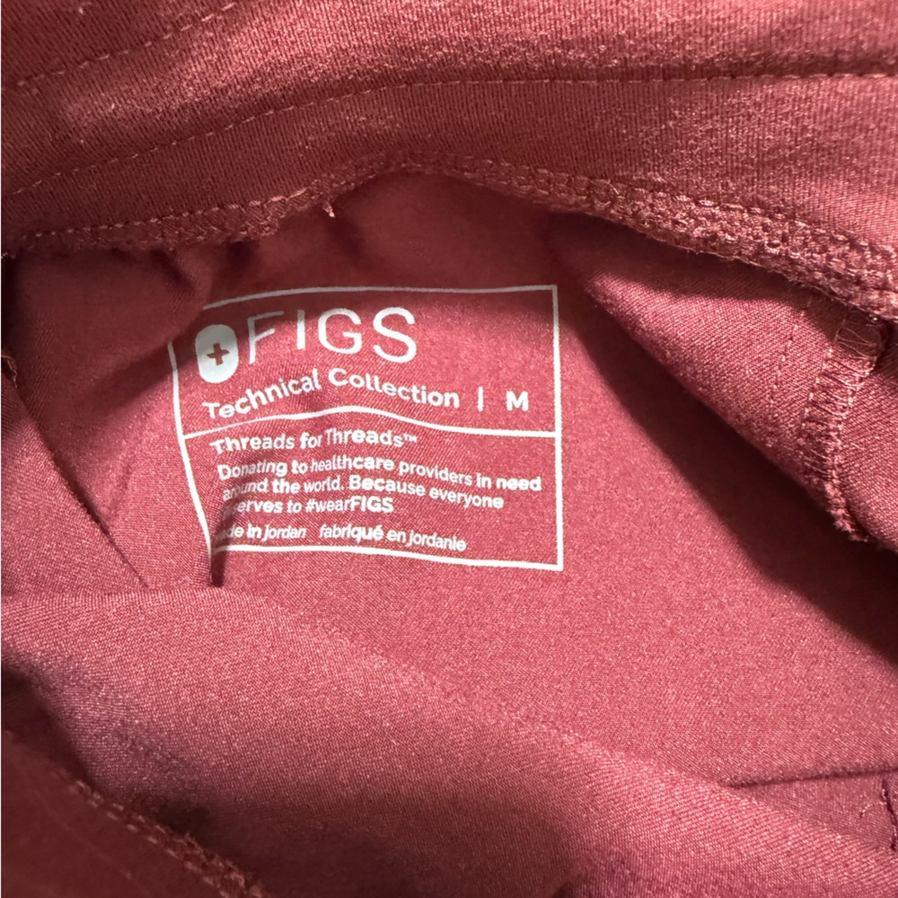 Figs Maroon Technical Collection Zamora Scrub Pants size M - Picture 3 of 4